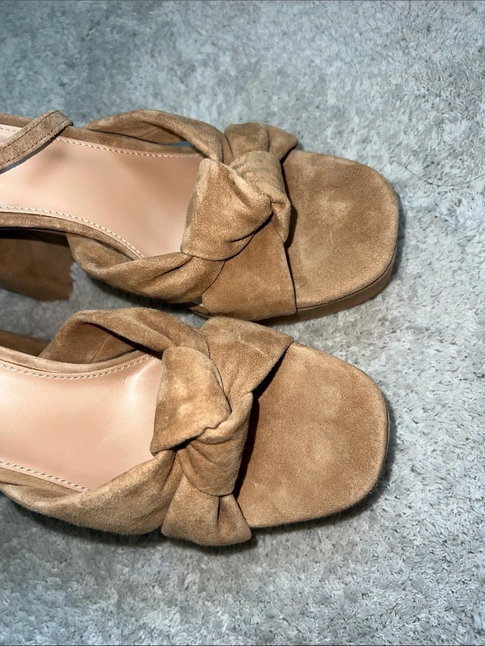 Steve Madden Tan Suede Playform Heel Size: 9